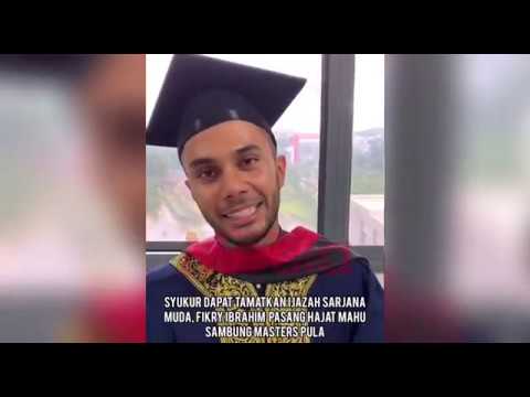 Fikry Ibrahim Syukur Dapat Tamatkan Pengajian, Mahu Sambung Masters Pula?
