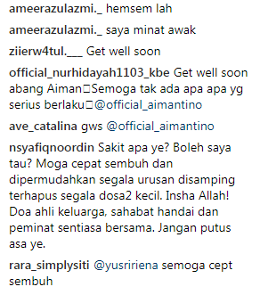 "Get Well Soon, Aiman,"- Doa Peminat Buat Aiman Tino 