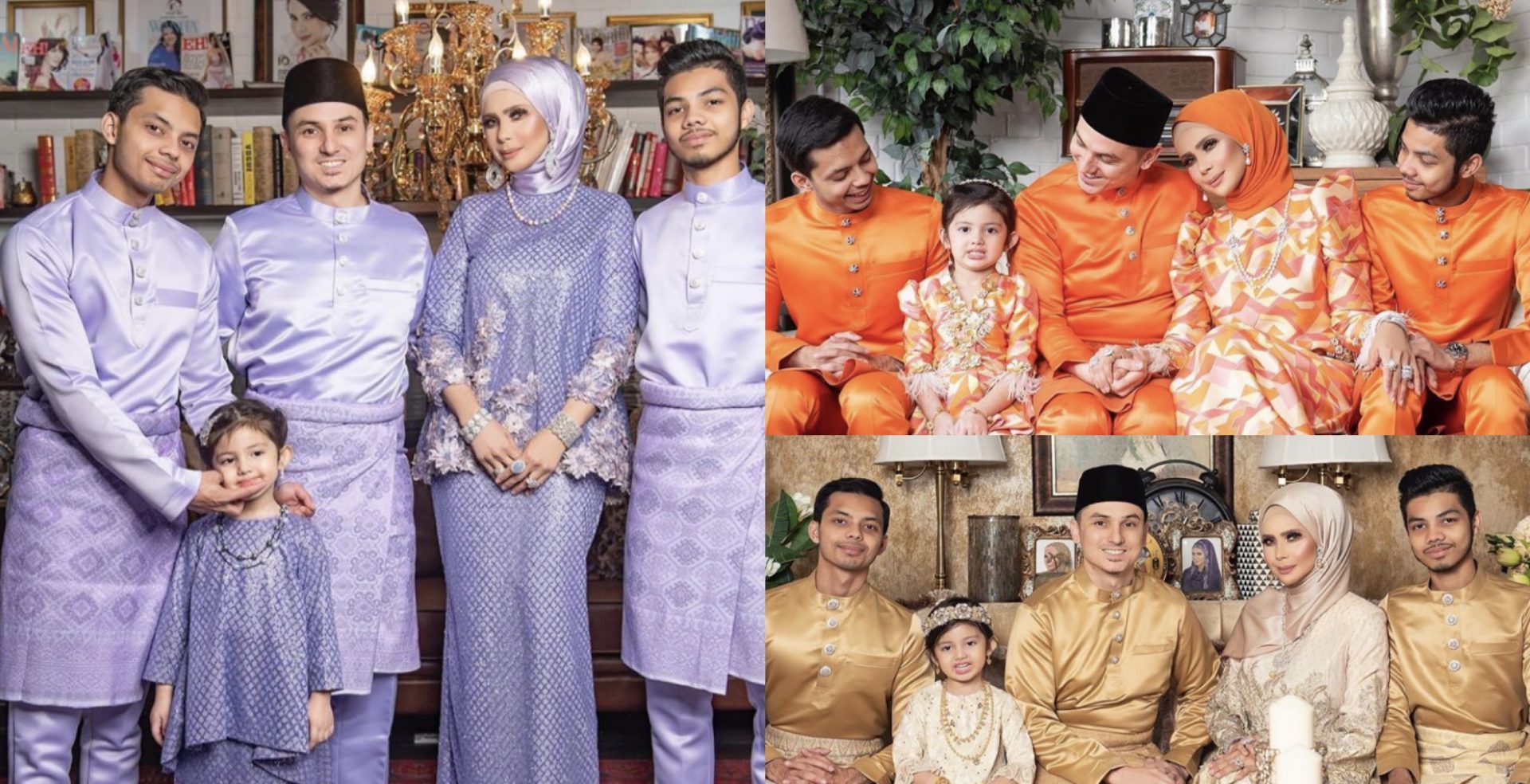 [GAMBAR] Pelbagai Tema Warna Baju Raya Che Ta, Ada Kelas & Memang Meriah!