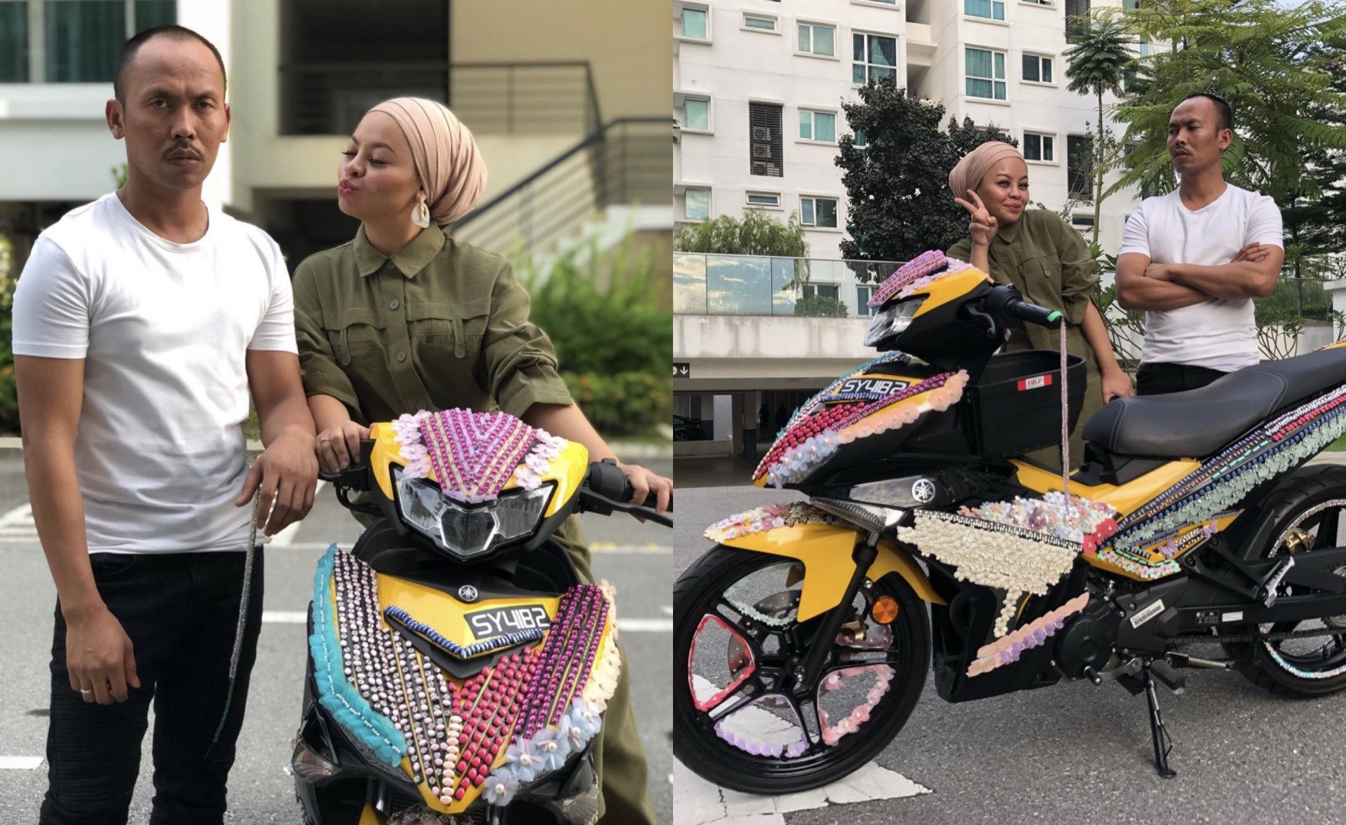 “Macam Perarakan Hari Merdeka Je Moto Kau Tu,”- Bila Motor Shuib Yang Di ‘Make Over’ Siti Sarah
