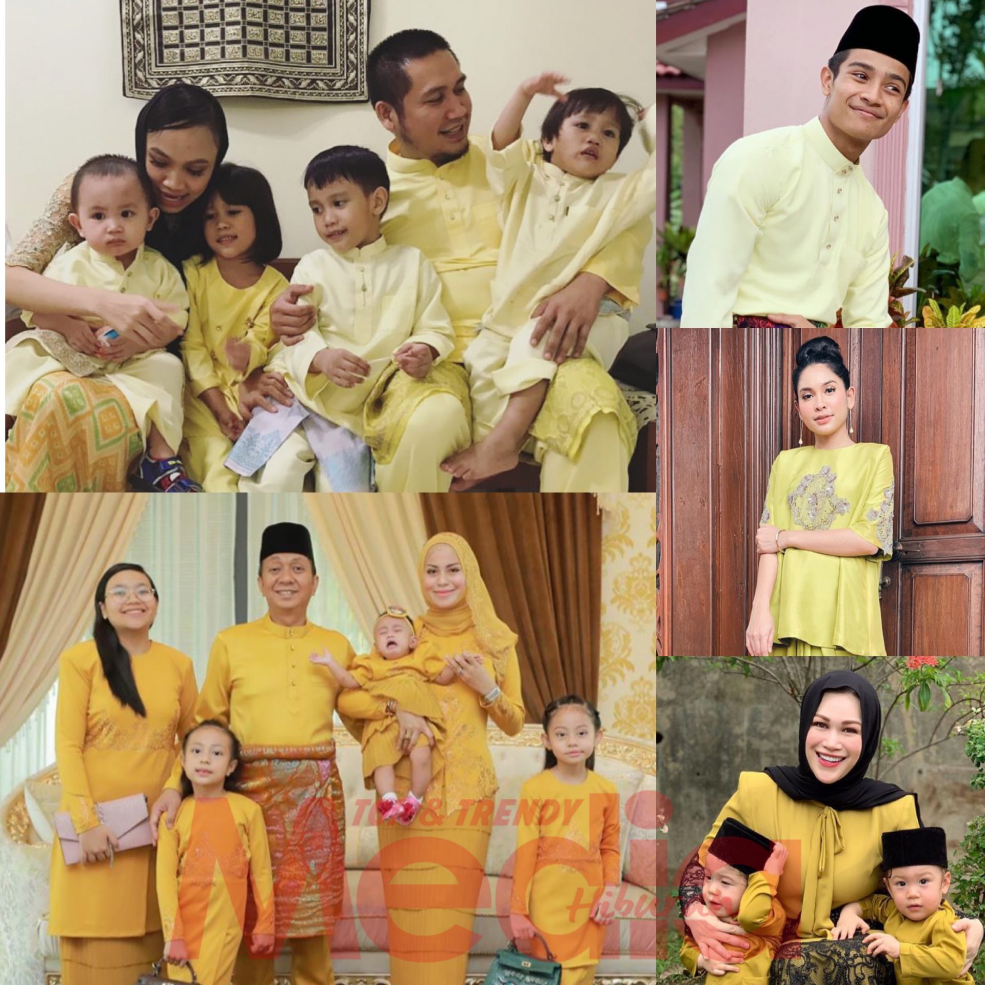 [GAMBAR] Kuning Diraja Jadi Pilihan Keluarga Datin Rebecca, King Coco Sempena Syawal, Siapa Lagi #teamkuning?