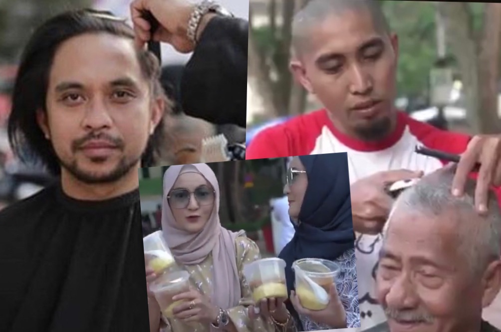 Respek! Mawi Antara Yang Sertai Projek Gunting Rambut Gelandangan, Orang Rumah Siap Turun Padang Sedekah Pulut Kuning