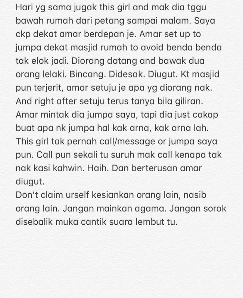 &#8220;Im Not A Good Wife, But I Will Never Leave You Alone At This Lowest Point Of Your Life,&#8221; &#8211; Isteri Amar Asyraf Akhirnya Tampil Beri Reaksi