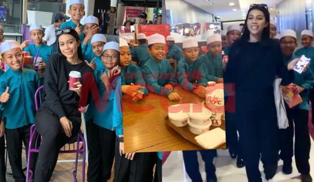 Sharifah Sakinah Bawa Pelajar Tahfiz Tonton Wayang, Belanja KFC. Seronoknya!