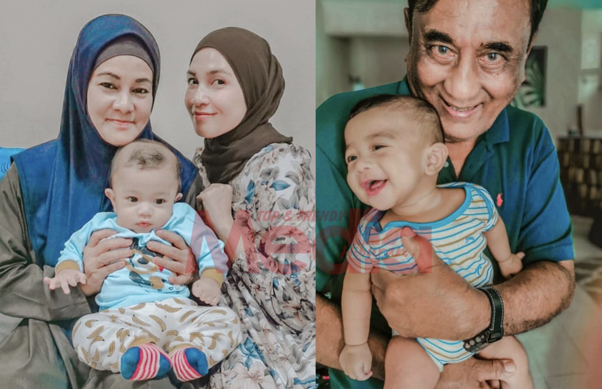 Izreen Azminda Kongsi Foto Momen Mesra Anak Kedua Bersama Ayah, Ibu Dan Ibu Mertua&#8230; Comel Sangat!