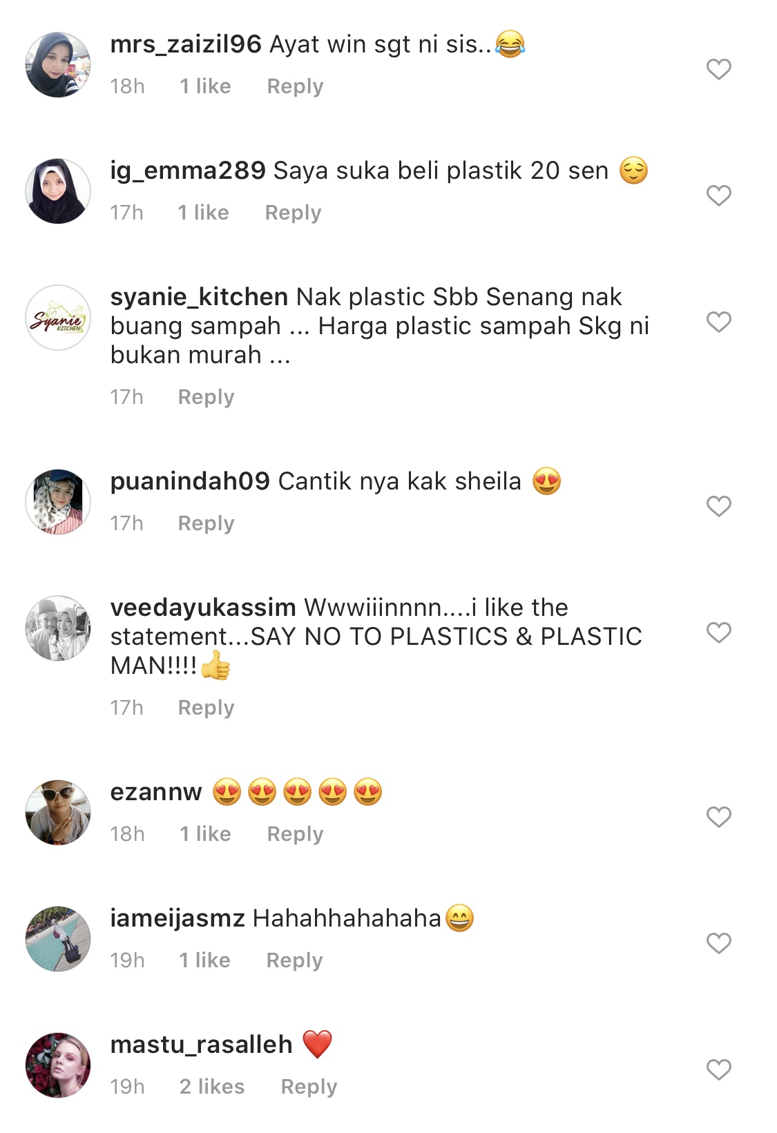 “Say No To Plastic,” &#8211; Makan Dalam Sungguh Kapsyen Sheila Rusly