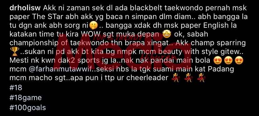 “Seksi Habis Tengok Suami Main Kat Padang Macam Macho Sangat,” – Dr.Erin Puji Suami Main Bola