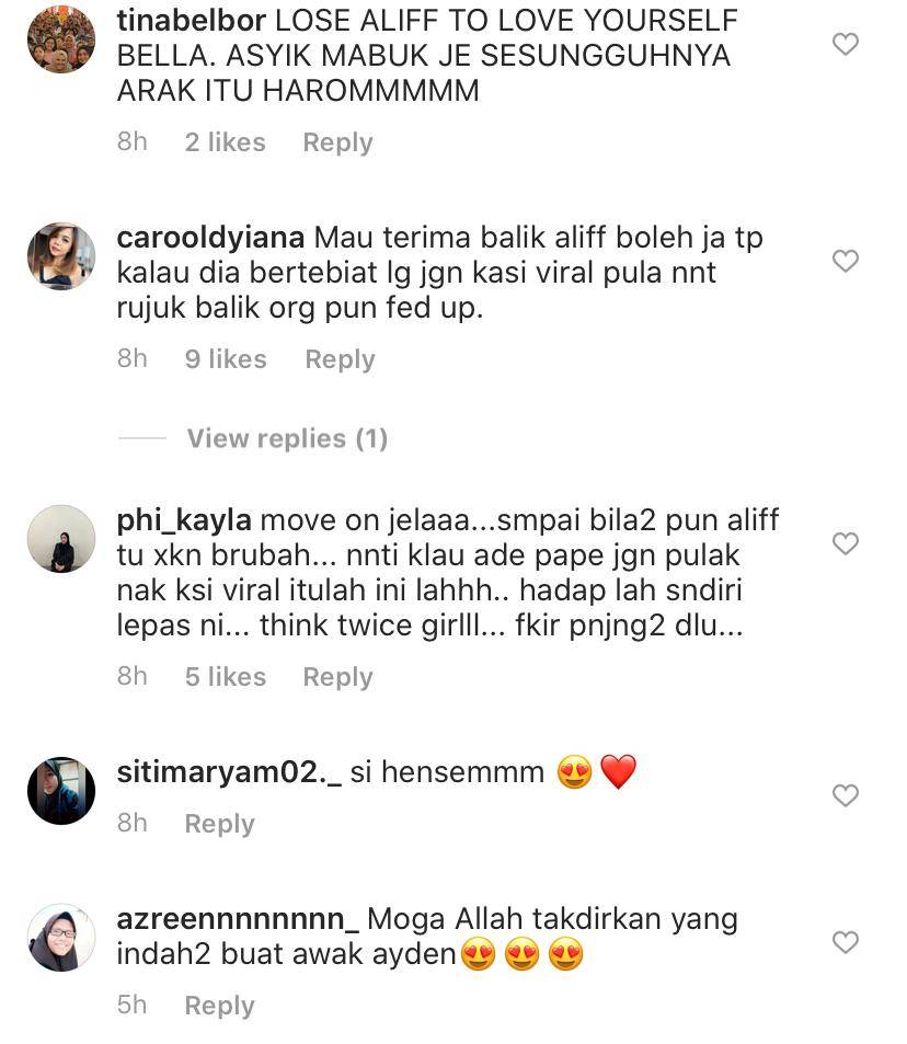 Bella Astillah Sedia Terima Aliff Aziz,Netizen Beri Reaksi