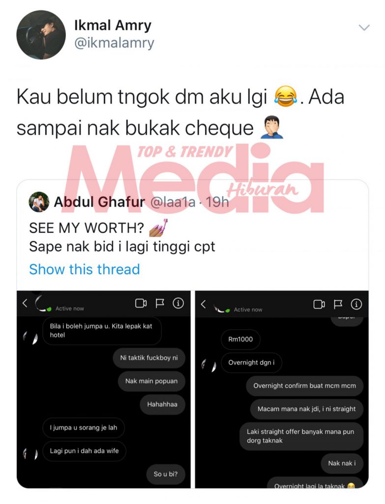 “Kau Belum Tengok DM Aku Lagi,” &#8211; Ikmal Amry Turut Terima DM Dari Lelaki  Sudah Berkahwin