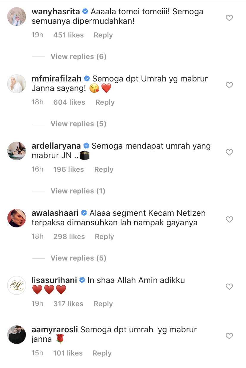 “Saya Memohon Seribu Kemaafan,” &#8211; Janna Nick Tunai Umrah