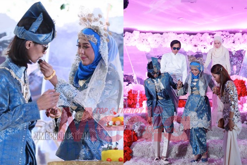 “Saat Bahagia,” &#8211; Ini Foto Indah Sekitar Persandingan Zamani &#038; Isteri, Segak Bersongket Biru!