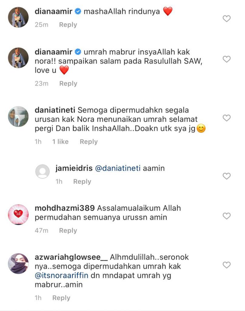 “Doakan Perjalanan &#038; Ibadah Saya Lancar,”- Ke Tanah Suci, Nora Ariffin Tunai Umrah