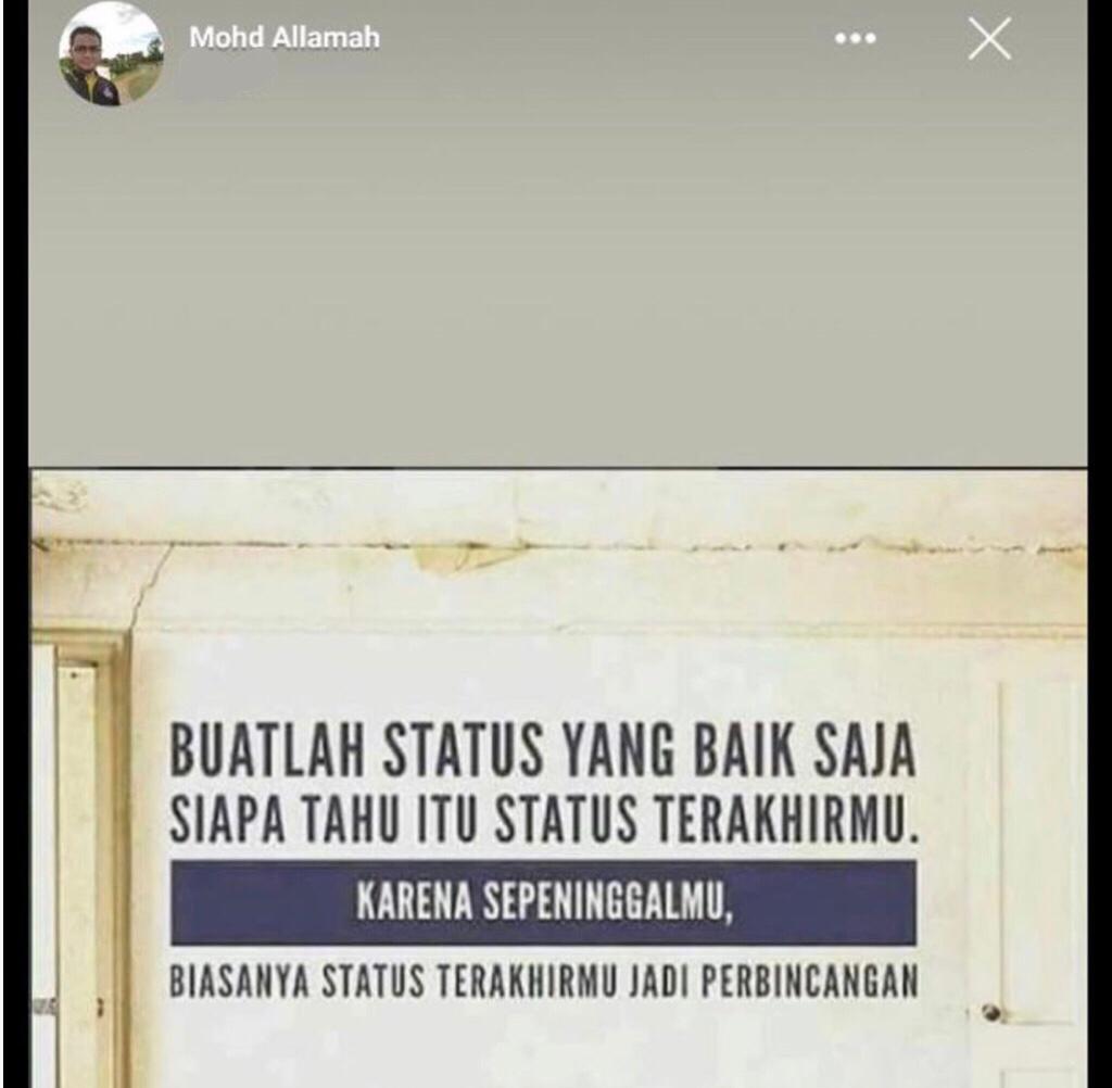 “Buatlah Status Yang Baik Saja,”- Status Terakhir Di IG Sahabat PU Amin Sebagai ‘Petanda’ Dijemput Ilahi Buat Selamanya…