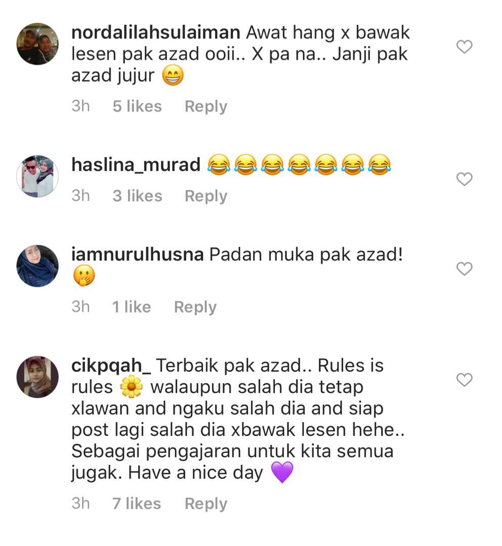 &#8220;Saman Tetap Saman, Tak Kisahlah Artis Ke Apa,&#8221; &#8211; Azad Jazmin