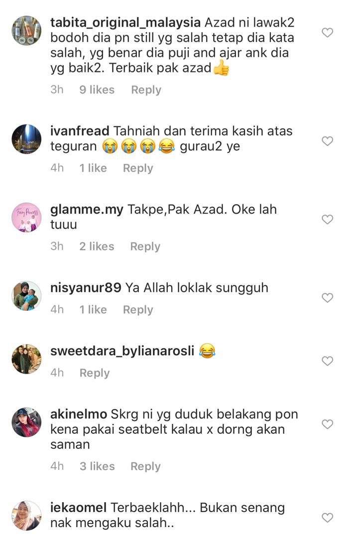“Saman Tetap Saman, Tak Kisahlah Artis Ke Apa,” – Azad Jazmin