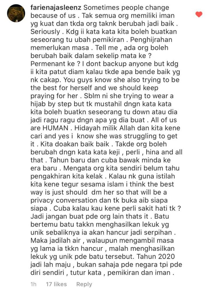 “Tak Semua Orang Memiliki Iman Yang Kuat,” – Netizen ‘Speku’ Liyana Jasmay Tak Lagi Pakai Tudung?