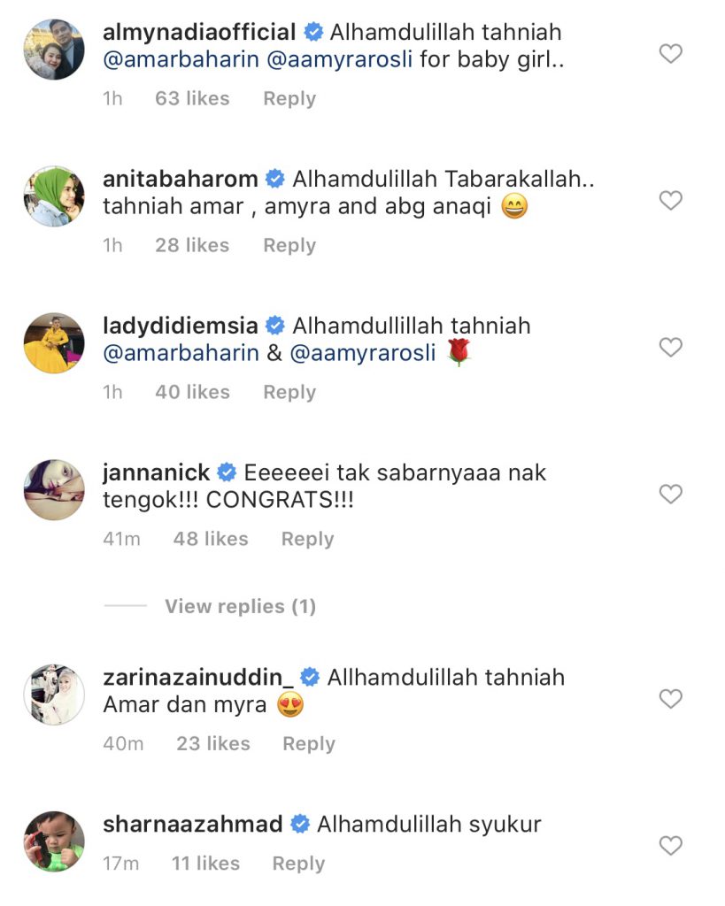 “Baby Sihat & Isteri Saya Juga Selamat,”- Amyra Rosli Selamat Bersalin, Tahniah!