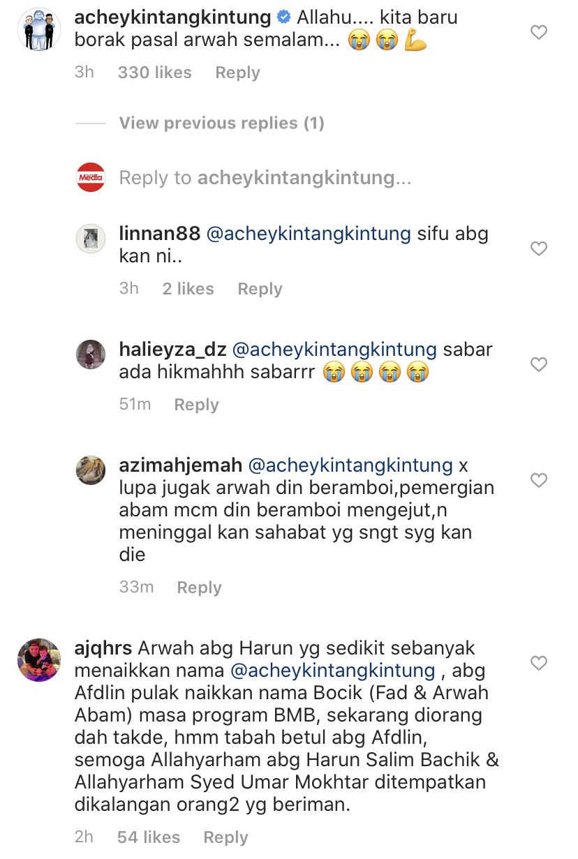 “Zaman Kita Dulu Orang Tak Berapa Pandang Pelawak Ni,” – Afdlin Shauki Kenang Arwah Harun Salim Bachik, Mohon Doa Buat Yang Telah Pergi