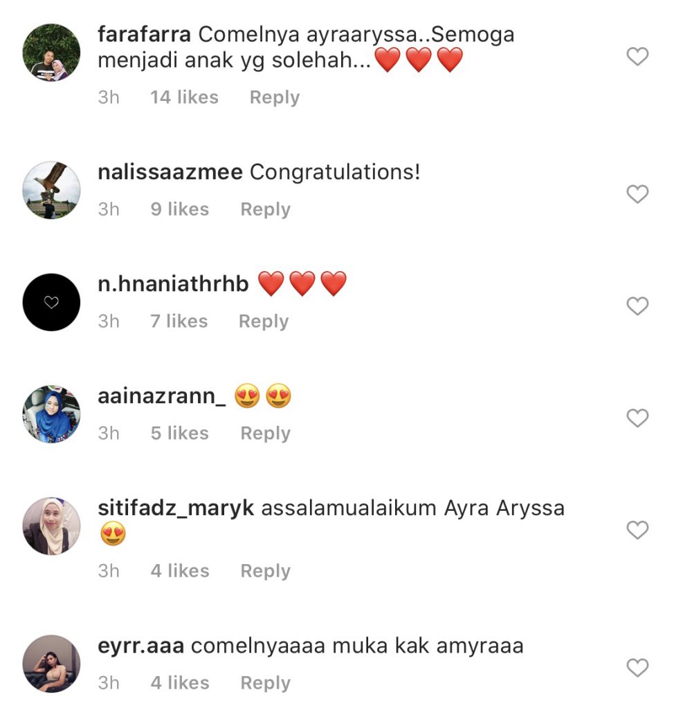 “Semoga Jadi Anak Yang Baik,”- Amyra Rosli Dedah Nama Baby Girl, Ayra Aryssa