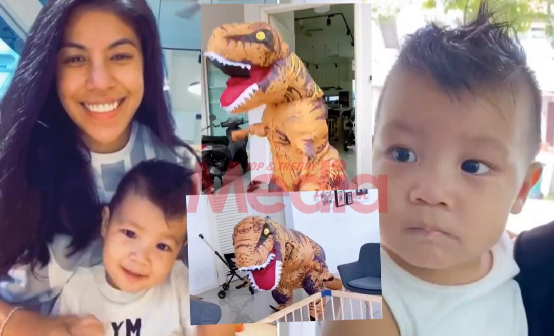 Lain Dari Lain… Pakai Maskot T-Rex Demi Hiburkan Ardy Wira, Lihatlah Apa Reaksi Anak Betty Rahmad 