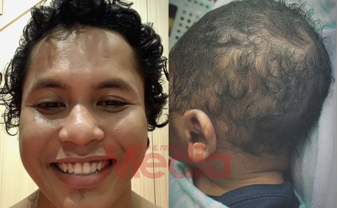 Hafiz Suip Kongsi Foto Rambut Kerinting Anak Kedua, &#8216;Like Father Like Son!&#8217;