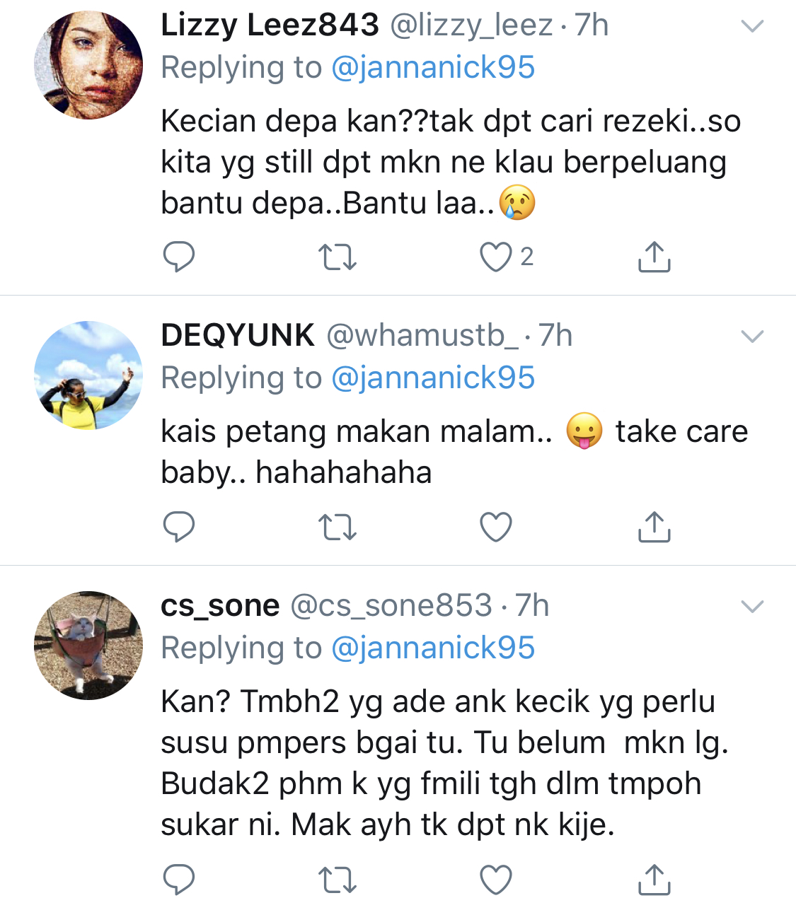 “Macam Mana Agaknya Orang Yang Selama Ini Hidup Kais Pagi Makan Pagi?,” – Janna Nick
