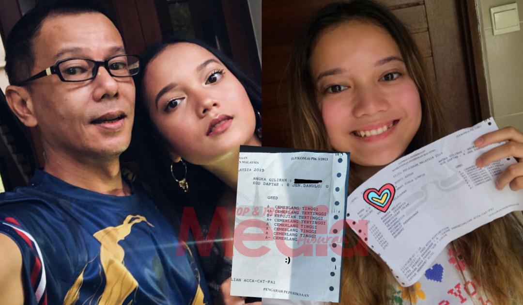 Tahniah! Anak Azhar Sulaiman, Kasih Iris Leona Berjaya Raih 7A,1B Dalam SPM! 