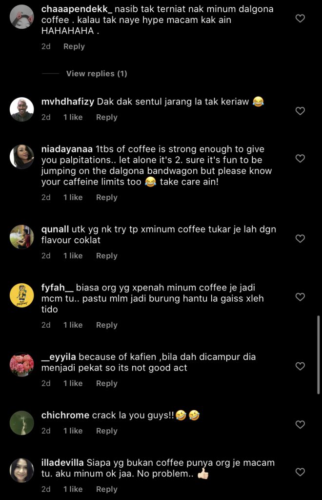 “Hyper Terok, Jadi Hati-Hati Untuk Sesiapa Yang Nak Cuba Untuk Kali Pertama Okay,” &#8211; Nak Try Dalgona Coffee? Ain Edruce Beri Pesan