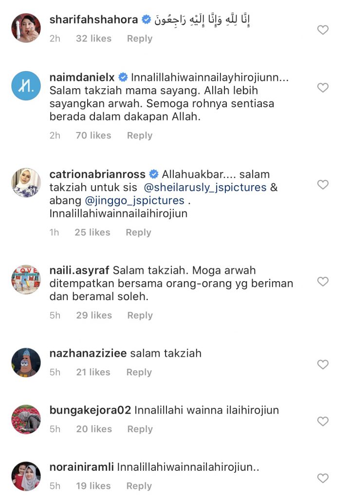 “Terima Kasih Kerana Mendidik Suami Ila Jadi Macam Ayah,” – Bapa Mertua Sheila Rusly Meninggal Dunia