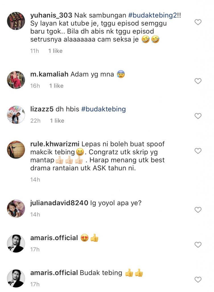 “Yang Rindu Boleh Marathon Kat YouTube Tau,” – ‘Budak Tebing’ Trending, Amyza Aznan Ucap Terima Kasih
