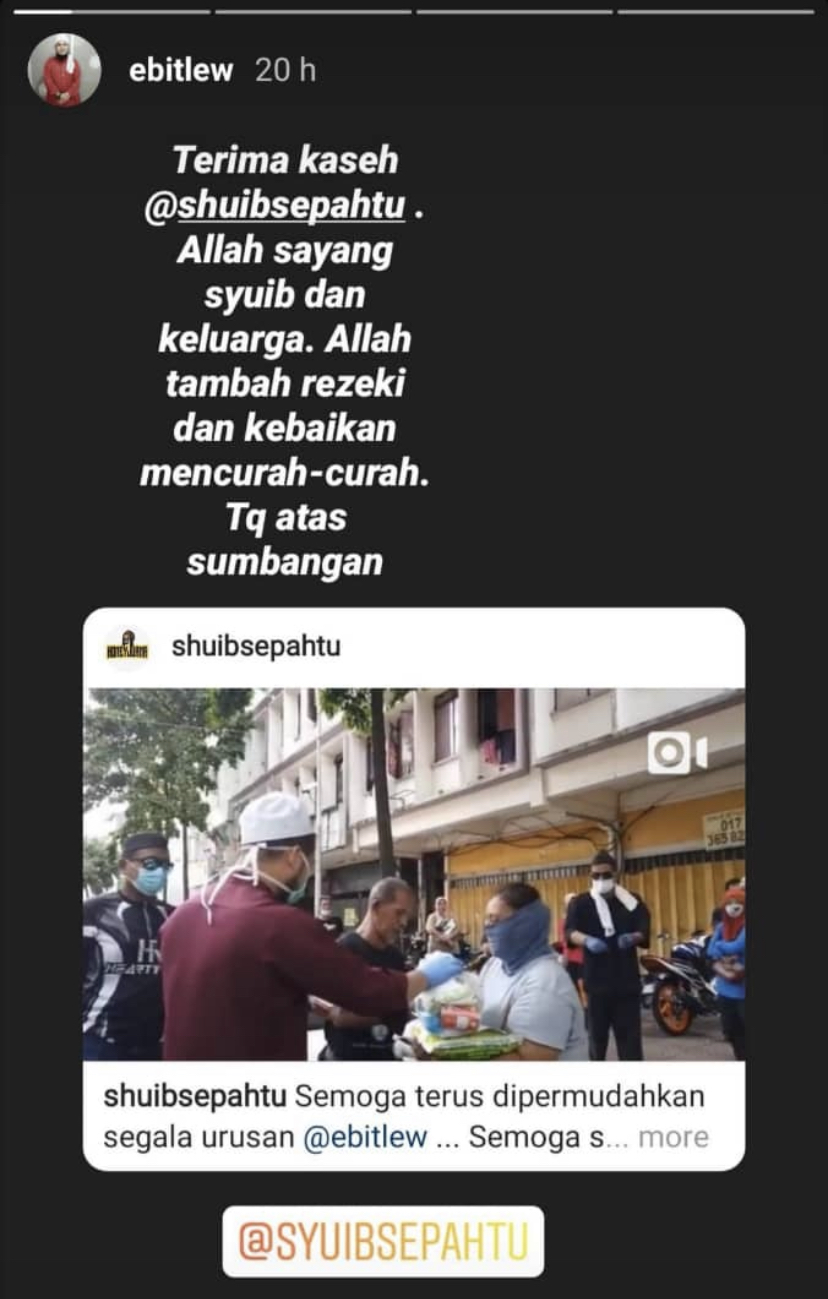 “Terima Kasih Shuib…,” – Ustaz Ebit Lew
