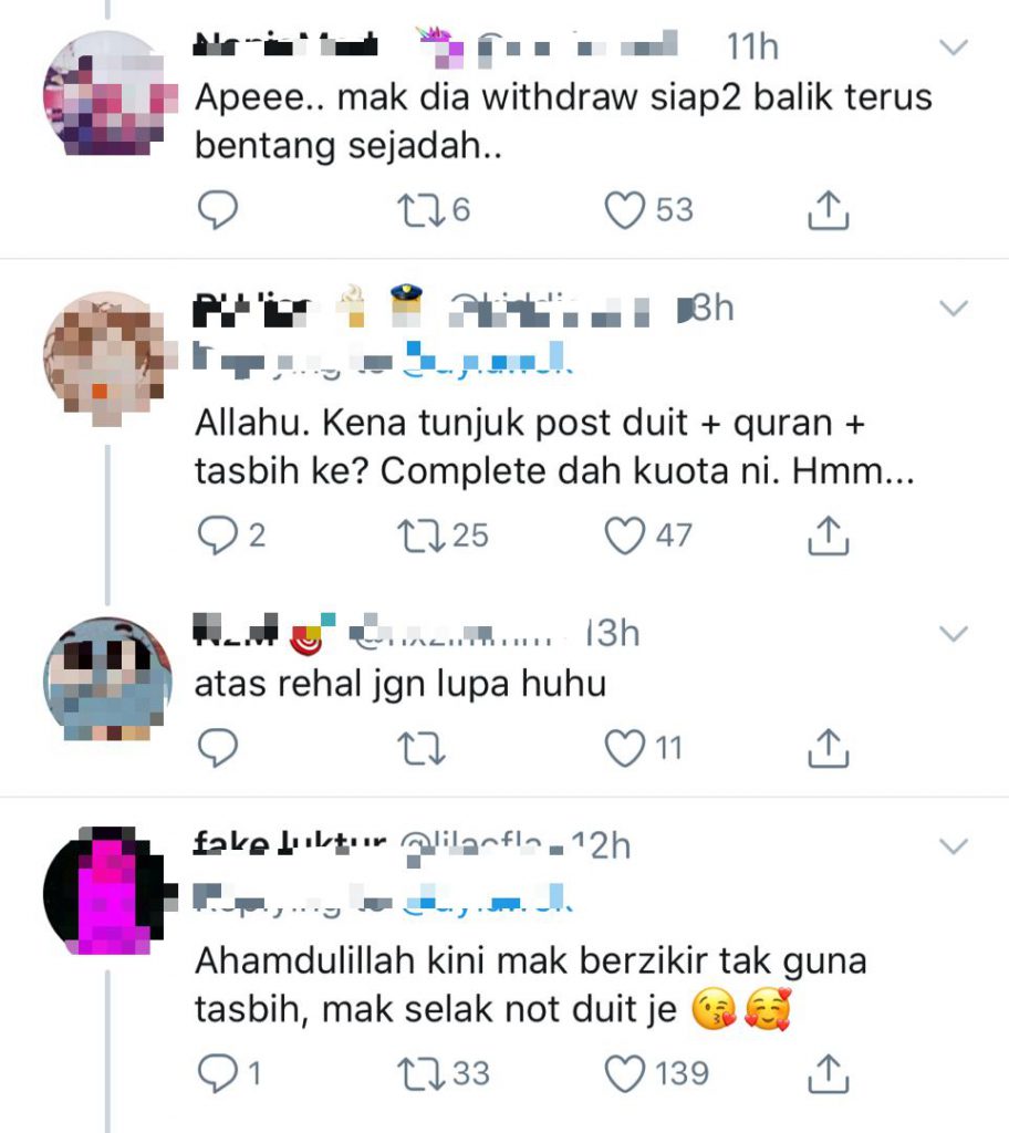 “Setiap Bulan Bagi Belanja Buat Mama,”- Ibu Hanis Zalikha Tayang Duit, Netizen Dakwa Sengaja Nak Riak?