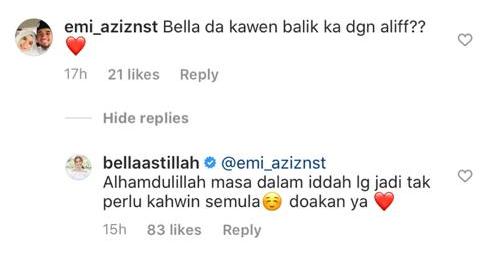 “Masa Dalam Iddah Lagi Jadi Tak Perlu Kahwin Semula,” &#8211; Akhirnya Bella Astillah Kembali Dengan Aliff Aziz, Kini Bella Astillah Hamil Anak Kedua Mereka