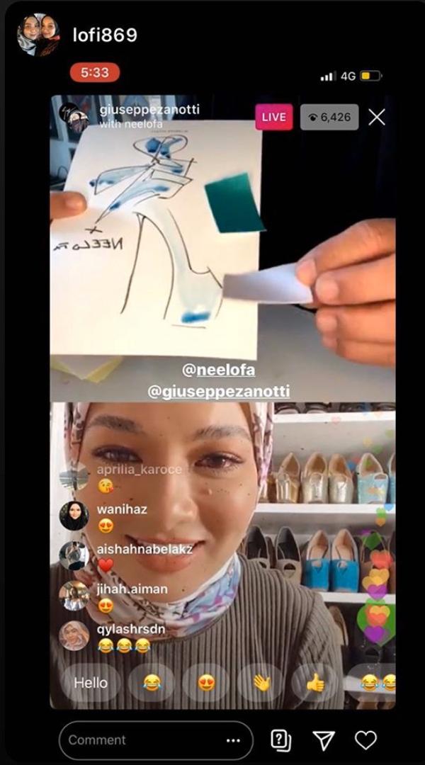 “Apa Kata Kita Lakar Kasut Perkahwinan Saya,” – Wow! Neelofa Minta Giuseppe Zanotti Lontar Idea Kasut Kahwinnya