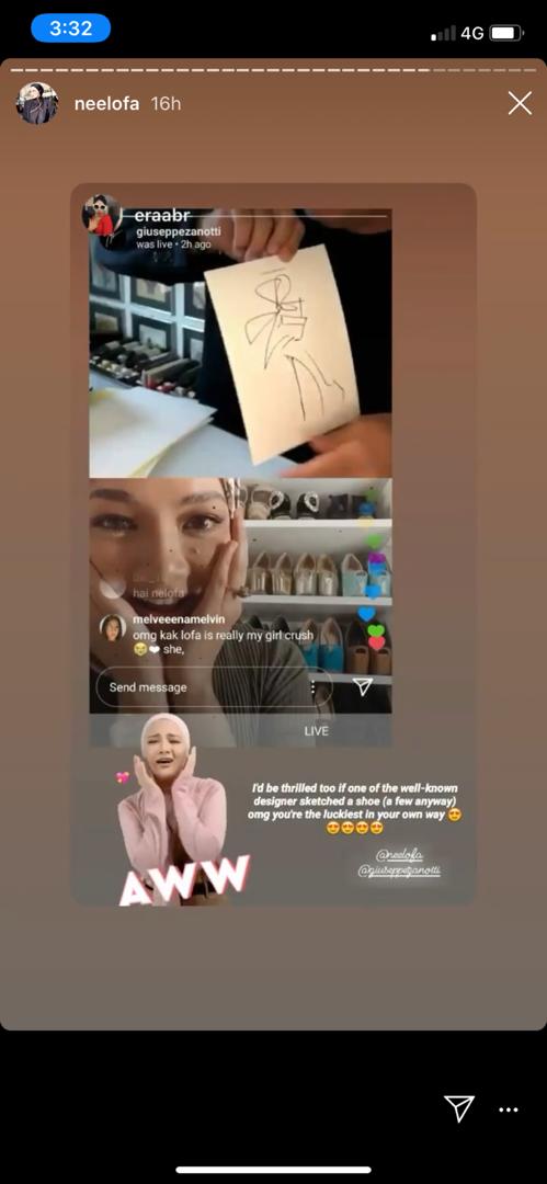 “Apa Kata Kita Lakar Kasut Perkahwinan Saya,” – Wow! Neelofa Minta Giuseppe Zanotti Lontar Idea Kasut Kahwinnya