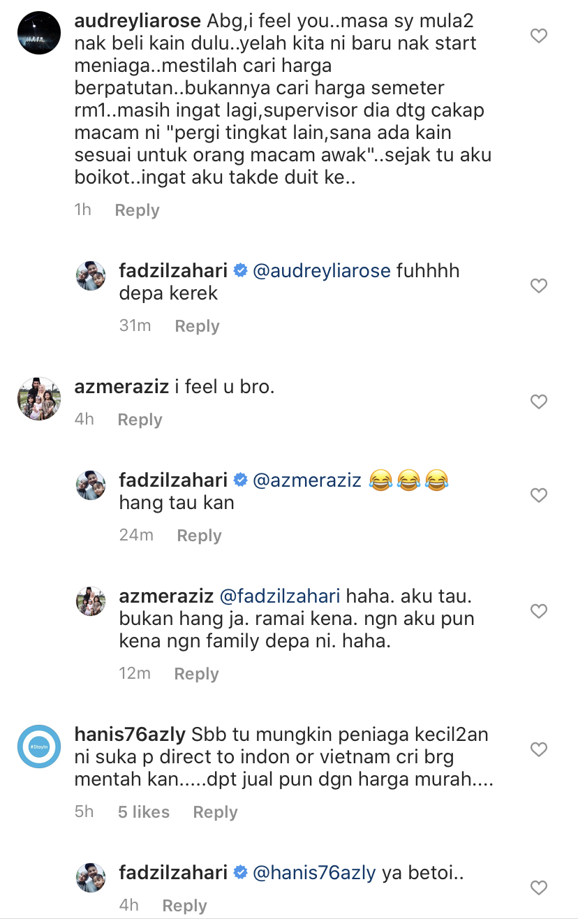 “Rupanya Ramai Lagi Yang Kena, Ada Yang Depa Tiru Design Baju Sebijik Pastu Jual Harga Lagi Murah,” – Fadzil Zahari