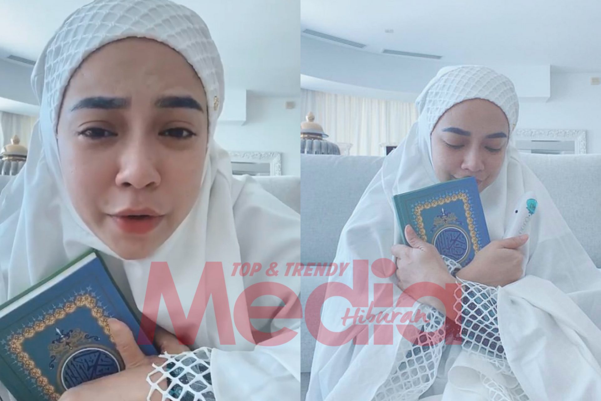 “Mengalir Air Mata...,” - Nora Danish Panjat Rasa Syukur Khatam Al-Quran Pada 9 Malam Terakhir Ramadan, Sedekahkan Buat Arwah Bapa