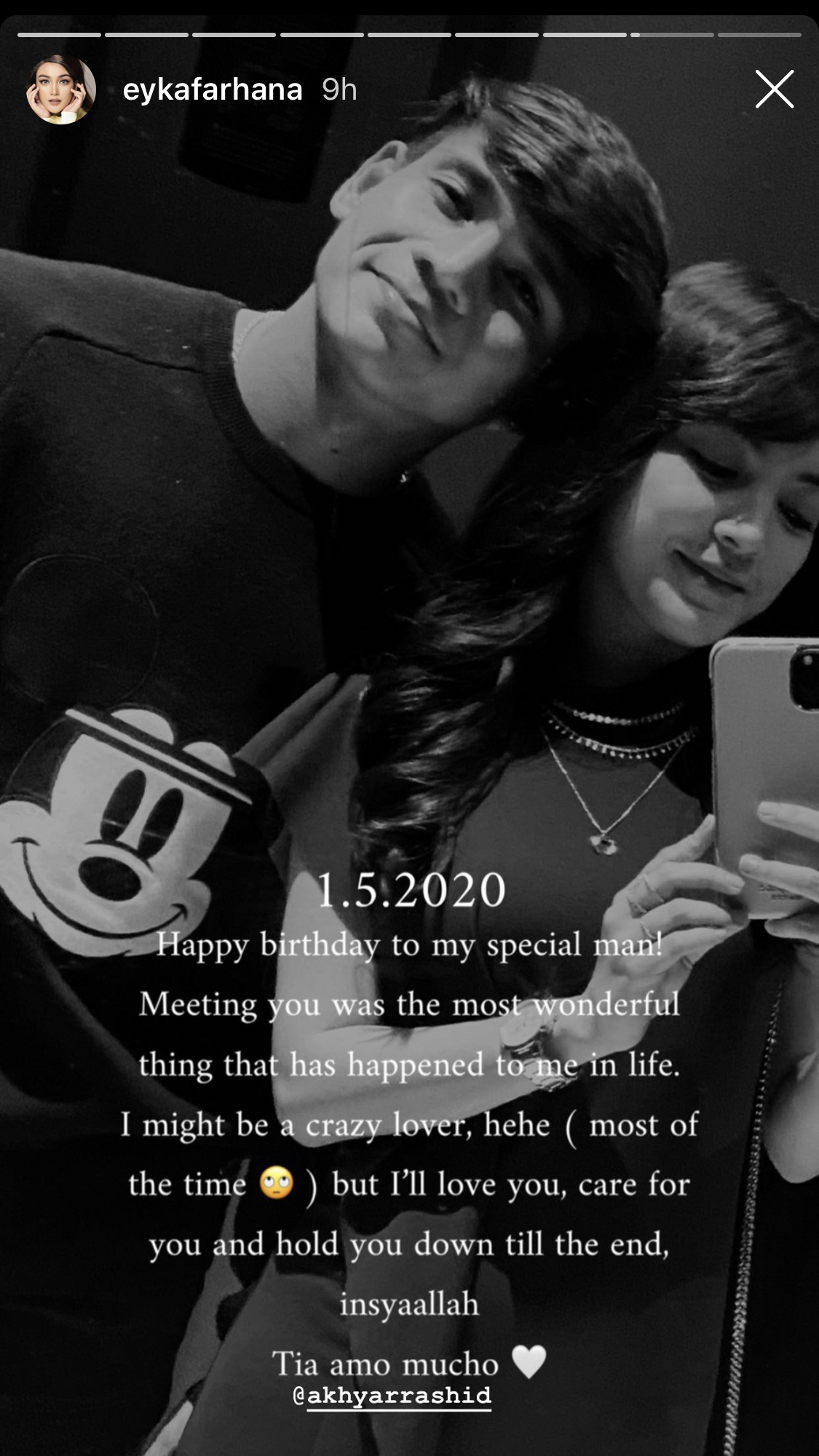 “I Might Be Crazy Lover, But I’ll Love You…,” – Genap Usia 21 Tahun, Ucapan Eyka Farhana Buat Teman Lelaki, Akhyar Rashid Bersemut Sungguh!