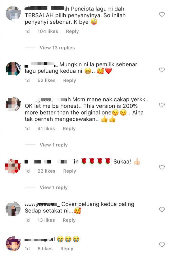 Aina Abdul Nyanyi Lagu Peluang Kedua, Ada Yang Mulai Banding Dengan Penyanyi Asal?