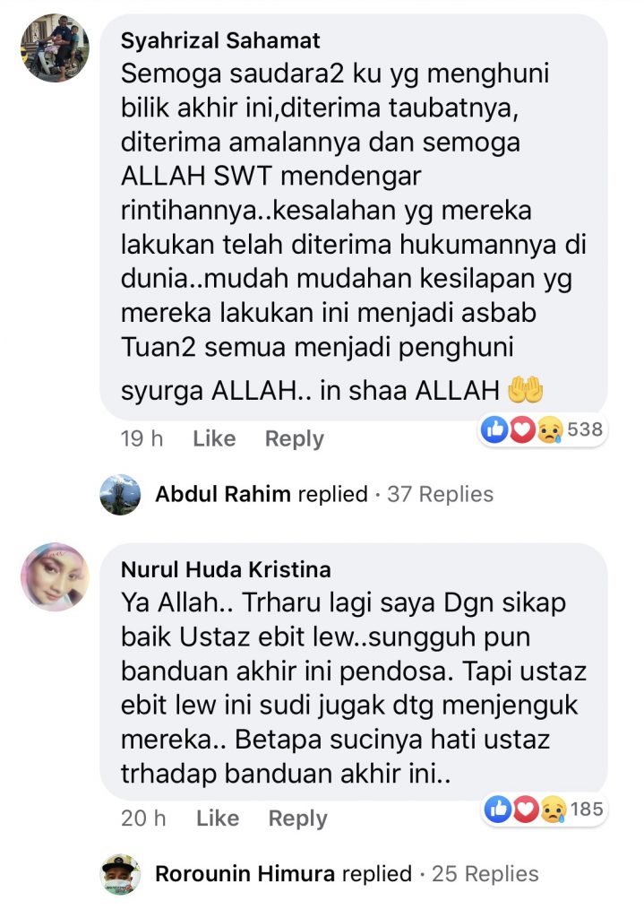 “Kita Belum Tahu Nasib Akhir Kita,” – Ustaz Ebit Lew Lawat Banduan Akhir, Masing-Masing Tumpah Air Mata