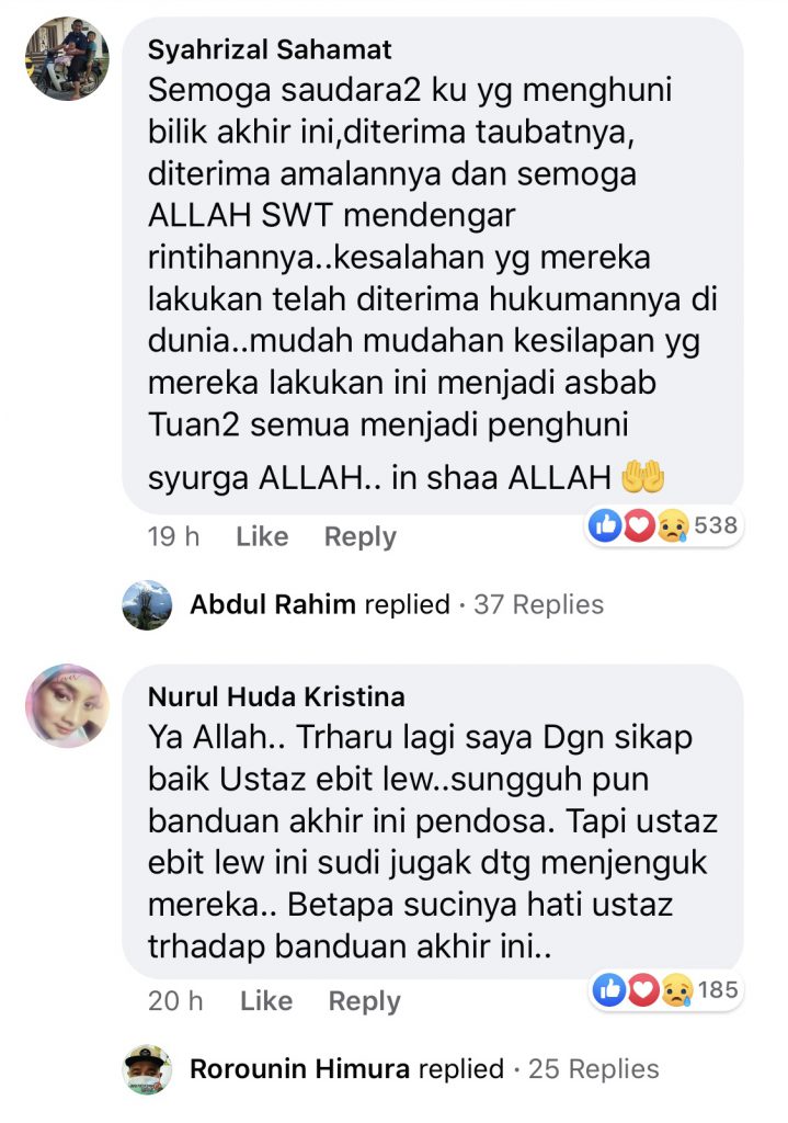 “Kita Belum Tahu Nasib Akhir Kita,” &#8211; Ustaz Ebit Lew Lawat Banduan Akhir, Masing-Masing Tumpah Air Mata