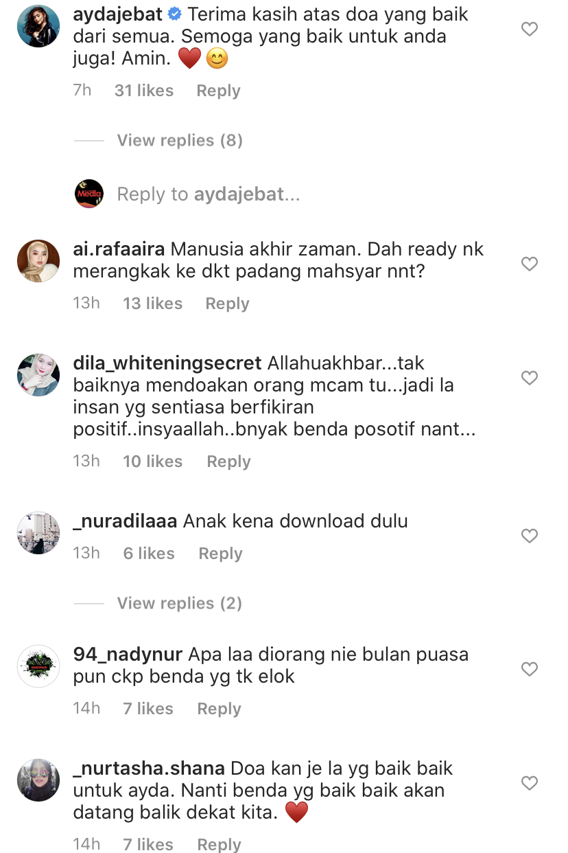 “Tunang Online, Nikah VC, Nanti Bercerai Through Whatsapp,” &#8211; Ayda Jebat Kesal Kritikan, Mohon Doa Yang Baik-Baik