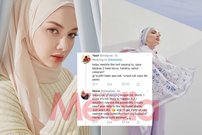 Suami Terpaksa Belanja Isteri Tudung Naelofar Gara Gara Cabar Di