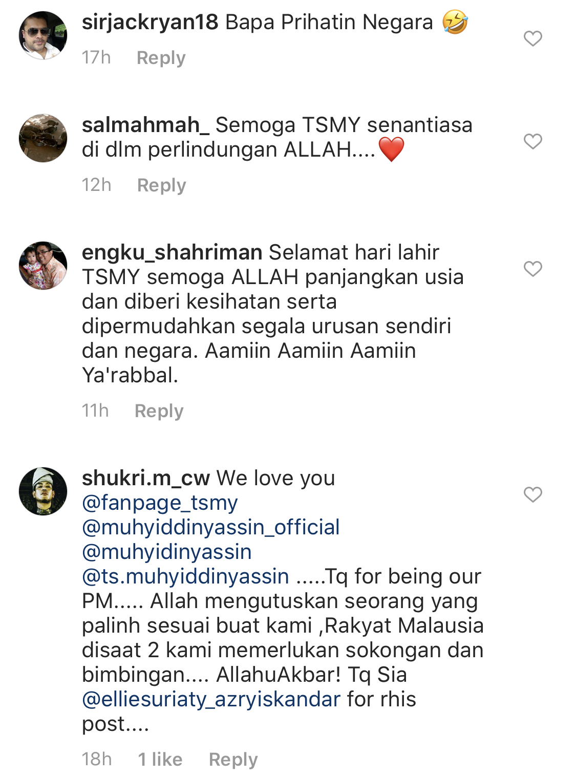 “Selamat Menyambut Hari Kelahiran Ke-73 Buat Bapa Perihatin Negara…,” – Ellie Suriaty