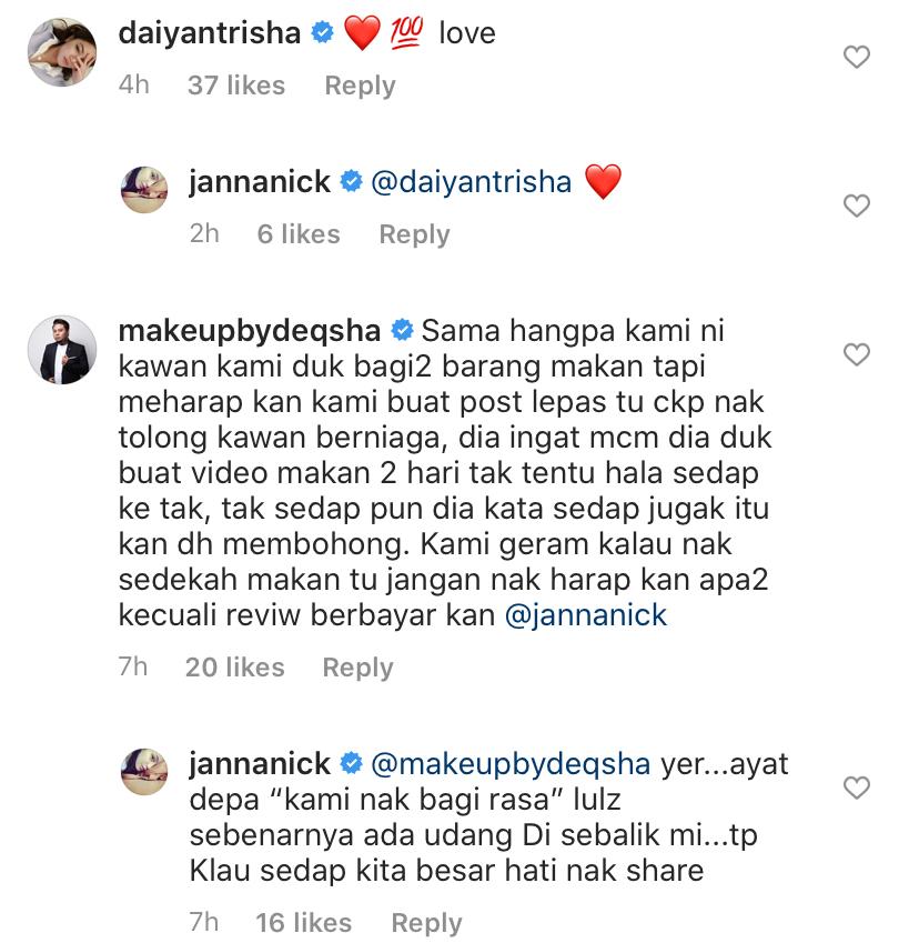 “Tak Sedap Tapi Saya Cakap Sedap,” – Terima Pelbagai Produk Makanan, Janna Nick Tegaskan Jangan Paksa Dan Wajibkan Dirinya Untuk Promosi