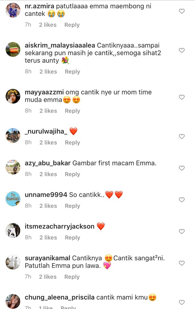 &#8220;Perghh Mak Dia,” – Emma Maembong Tunjuk Wajah Ibu Waktu Muda, Netizen Kagum Kejelitaannya