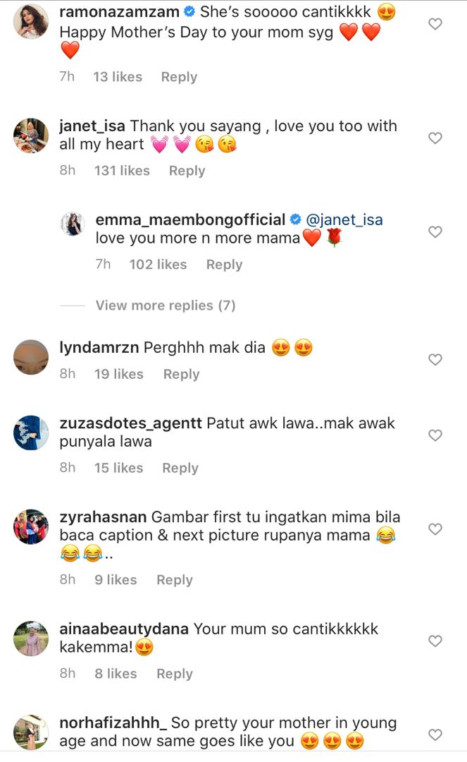 &#8220;Perghh Mak Dia,” – Emma Maembong Tunjuk Wajah Ibu Waktu Muda, Netizen Kagum Kejelitaannya