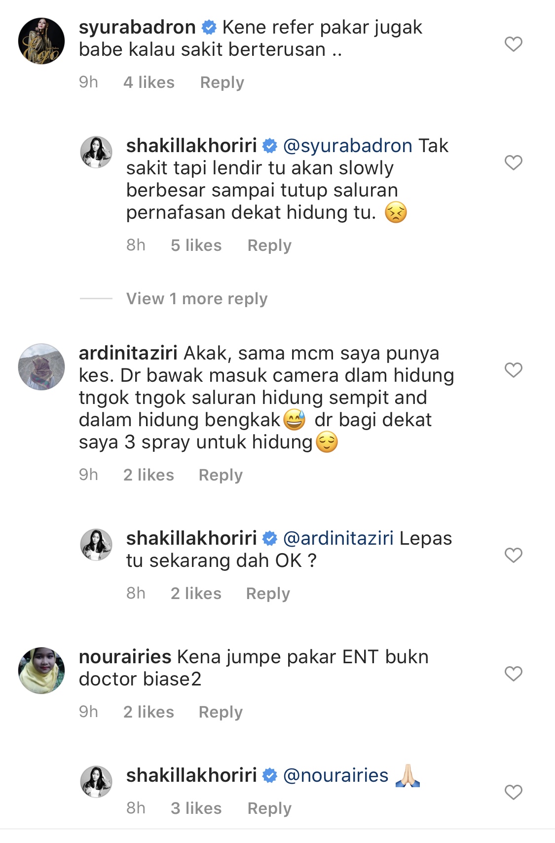 “Macam Lendir, Tapi Bila Dihembus Tak Keluar,” – Bergantung Pada ‘Nasal Spray’, Shakilla Khoriri Makin Hilang Deria Bau