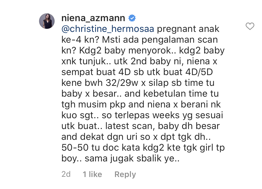 “Latest Scan, Baby Dah Besar &#038; Dekat Dengan Uri,” &#8211; Ambil Pengalaman Bersalin Selebriti, Niena Azman Pilih Baju Warna Selamat Buat Anak Bakal Lahir