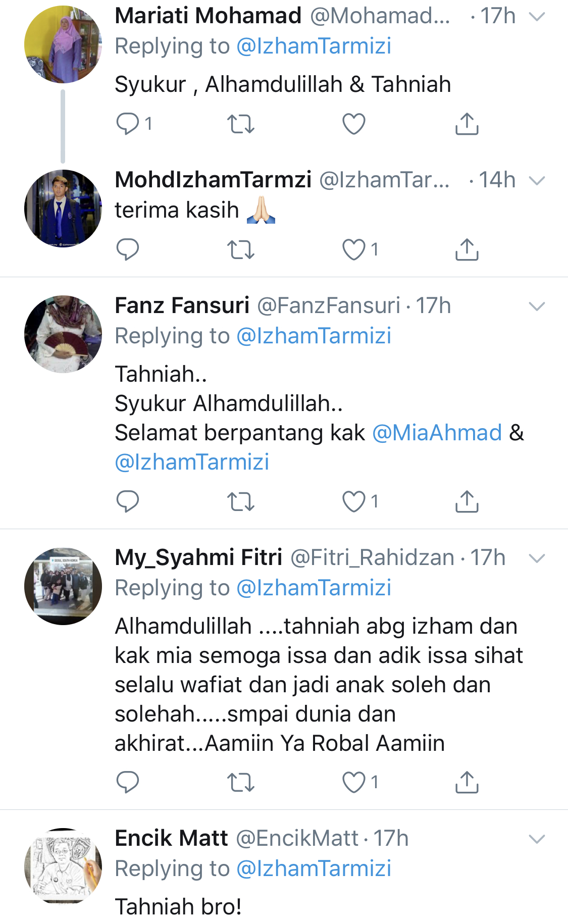 “Terima Kasih Diatas Doa Kalian Semua,”- Izham Termizi & Mia Ahmad Selamat Timang Cahaya Mata Kedua